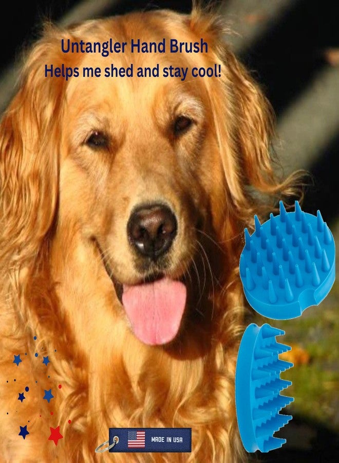 Untangler Hand Brush for Dogs and Cats with 31 Deep Soft Fingers - Easily Lift loose hair and Gently Massage the Skin - Image 2